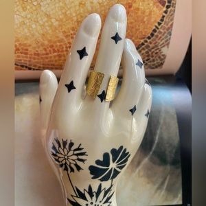 SOLD | Textured / Stamped Brass Adjustable Artist Ring
